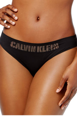 Calvin Klein Black Logo-Waist Laser-Cut Bikini Brief thumbnail 1
