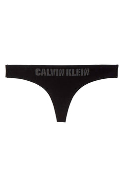 Calvin Klein Black Logo-Waist Laser-Cut Thong thumbnail 4
