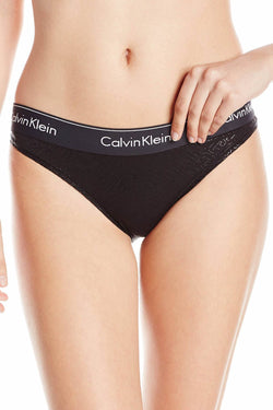 Calvin Klein Black/Metallic Modern Cotton Bikini Brief thumbnail 1