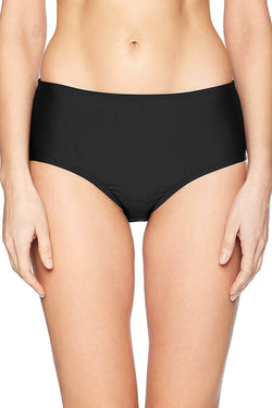 Calvin Klein Black Mid-Rise Tummy Control Bikini Bottom thumbnail 1