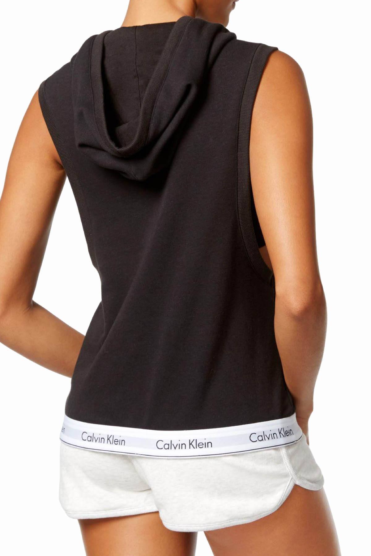 Calvin Klein Black Modern Cotton Logo Hoodie
