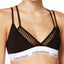 Calvin Klein Black Modern Cotton Mesh-Band Triangle Bralette