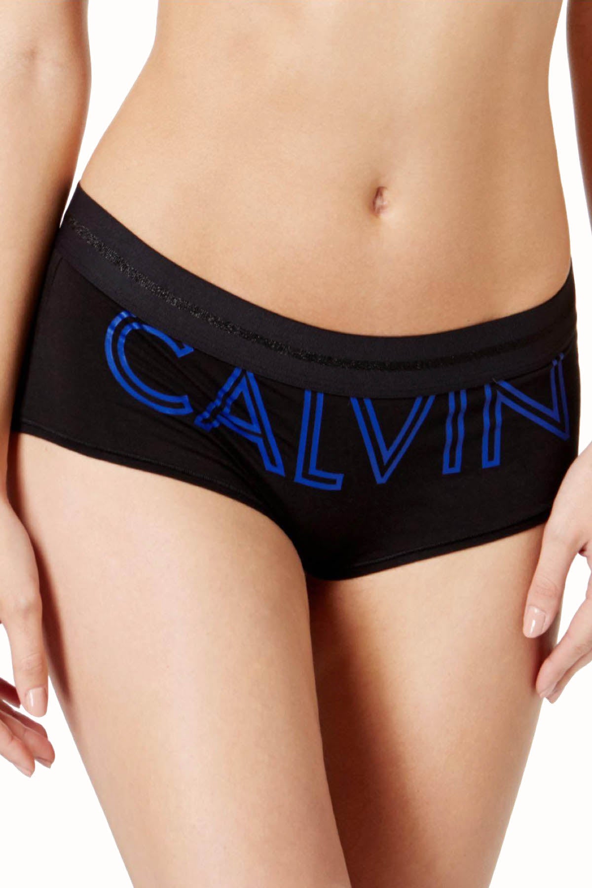 Calvin Klein Black Modern Logo Boyshort