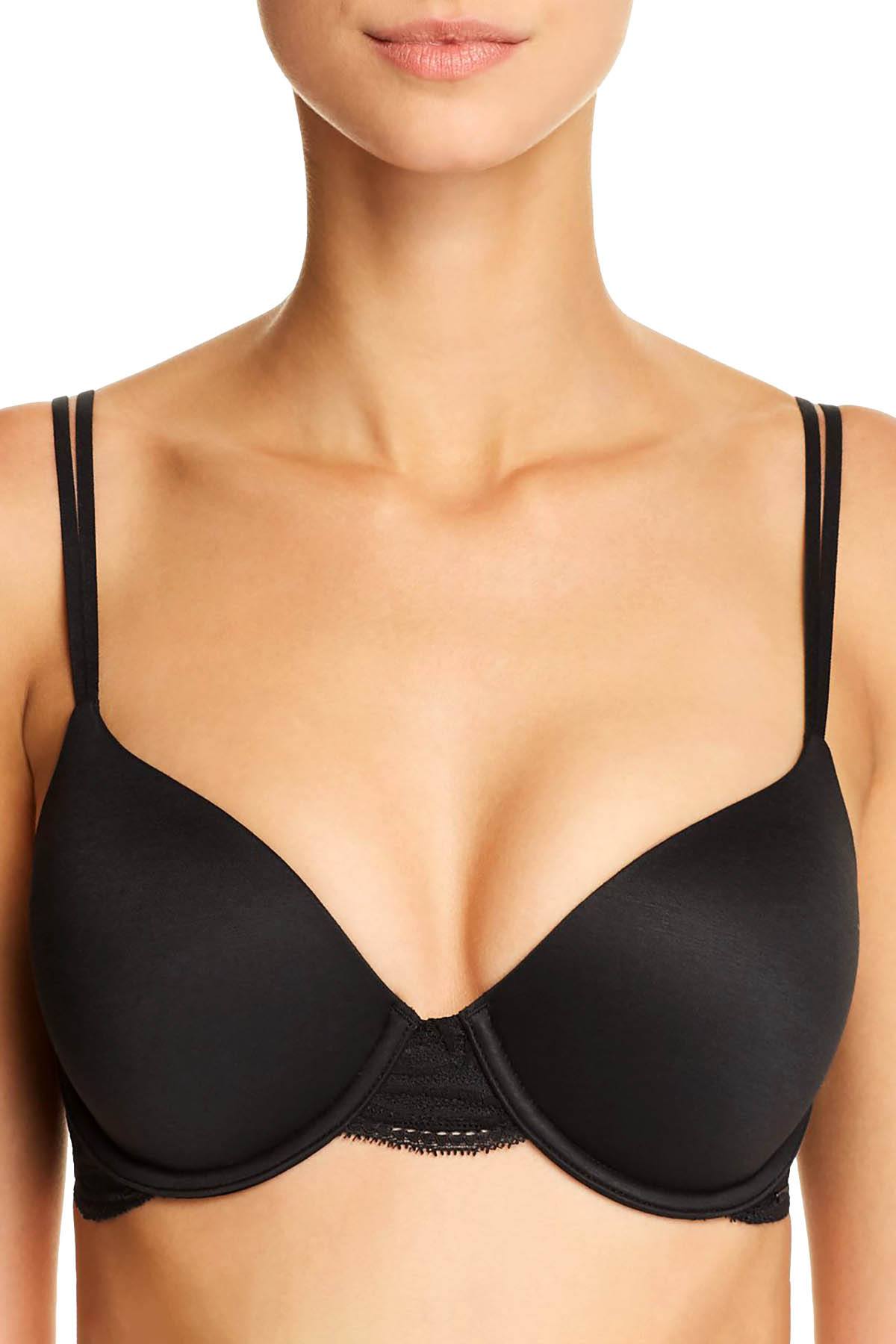 Calvin Klein Black Perfectly Fit Lightly-Lined Sheer Lace Bra