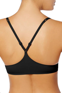 Calvin Klein Black Perfectly Fit Memory Touch Plunge Racerback Bra thumbnail 2
