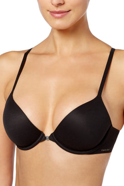 Calvin Klein Black Perfectly Fit Memory Touch Plunge Racerback Bra thumbnail 1
