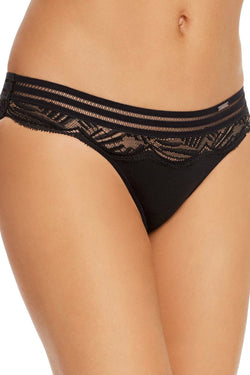 Calvin Klein Black Perfectly-Fit Sheer/Lace Bikin Brief thumbnail 4