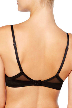 Calvin Klein Black Sculpted Mesh Panel Push Up Plunge Bra thumbnail 2