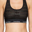Calvin Klein Black Sheer Censored Logo Bralette