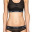 Calvin Klein Black Sheer Censored Logo Bralette