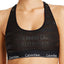 Calvin Klein Black Sheer Censored Logo Bralette
