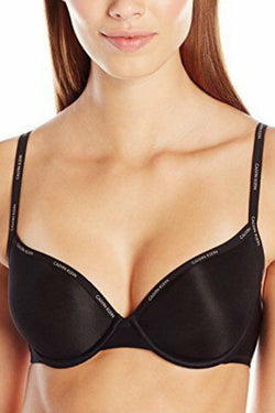 Calvin Klein Black Sheer Marquisette Lightly-Lined Demi Bra thumbnail 2
