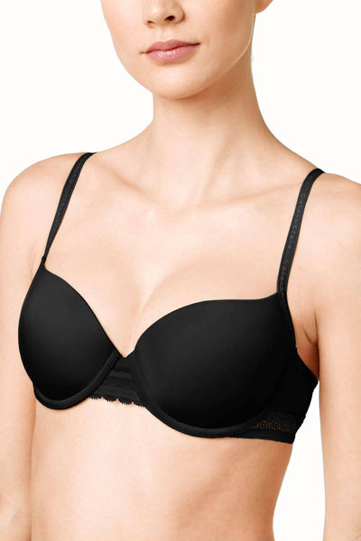 Calvin Klein Black Signature Lace-Trim Demi Bra