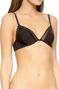 Calvin Klein Black Signature Lace-Trim Unlined Bra thumbnail 3