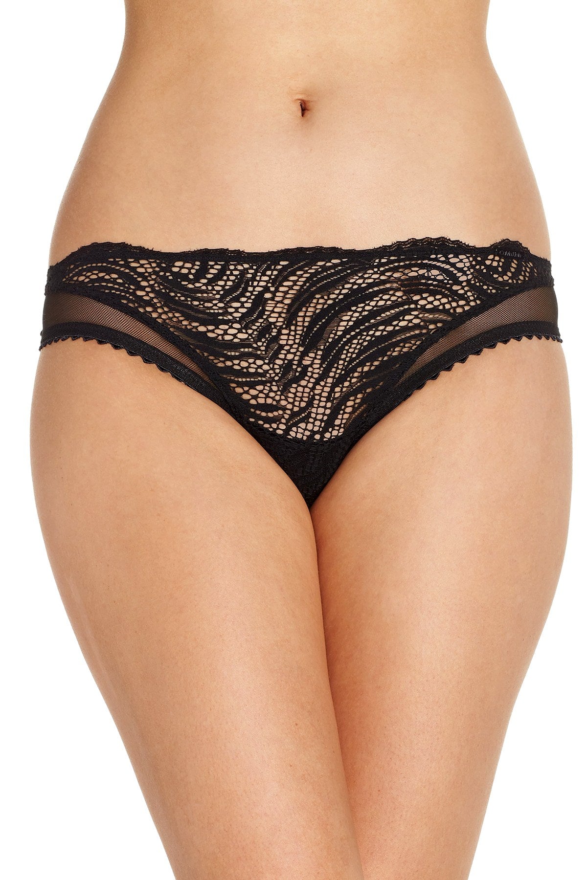 Calvin Klein Black Siren Textured-Lace Thong