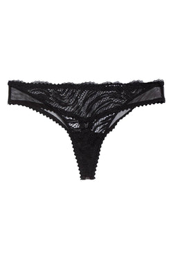 Calvin Klein Black Siren Textured-Lace Thong thumbnail 3
