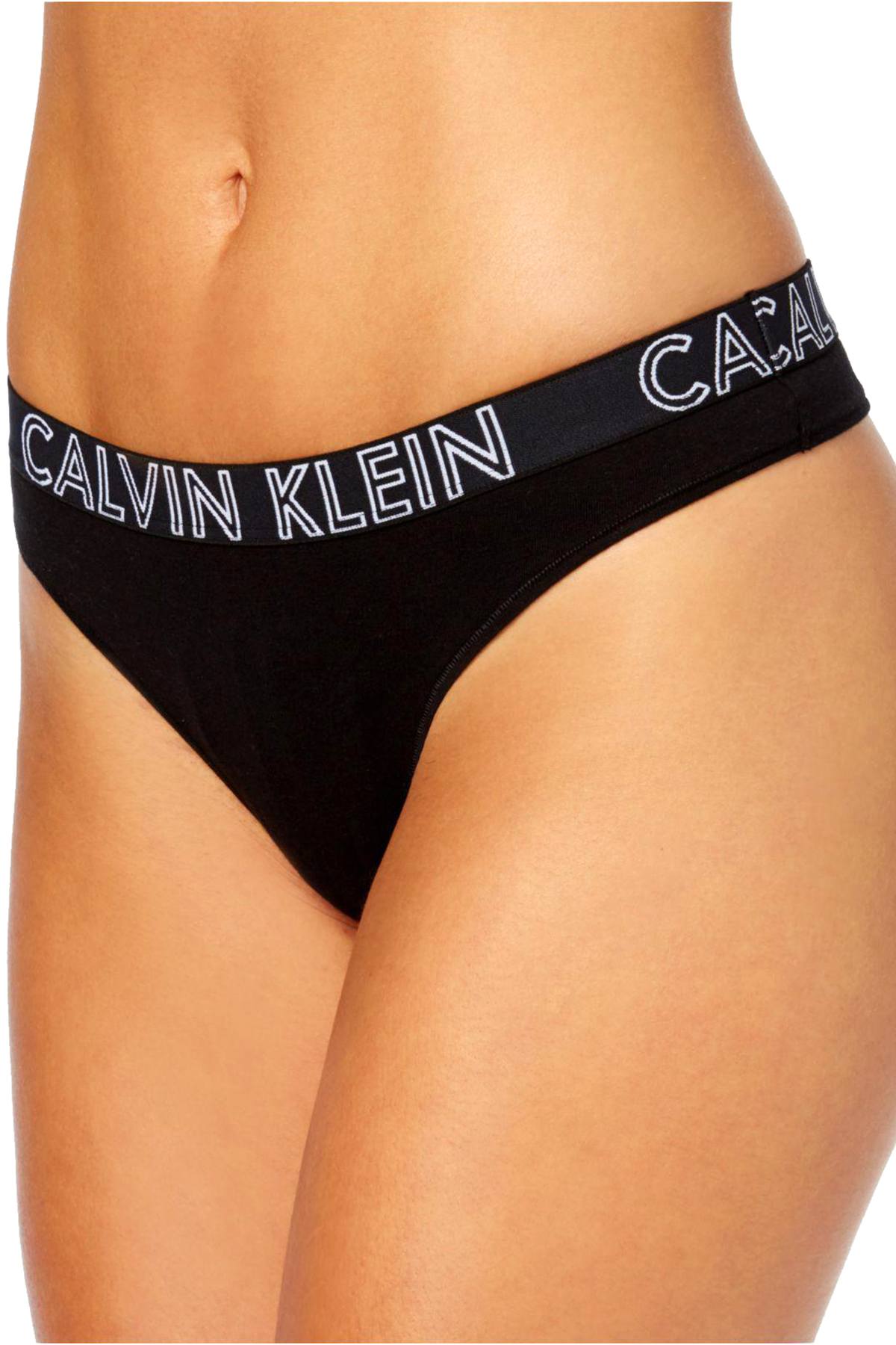 Calvin Klein Black Ultimate Logo-Waist Thong