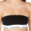 Calvin Klein Black Unlined Logo-Band Modal Blend Bandeau Bralette