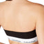 Calvin Klein Black Unlined Logo-Band Modal Blend Bandeau Bralette