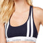 Calvin Klein Black Vertical-Stripe Logo-Band Bralette