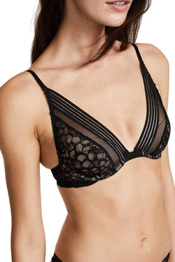 Calvin Klein Black Vixen Molded Lace Bra thumbnail 2