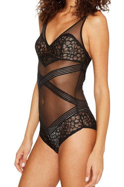 Calvin Klein Black Vixen Sculpting Mesh/Lace Bodysuit thumbnail 2