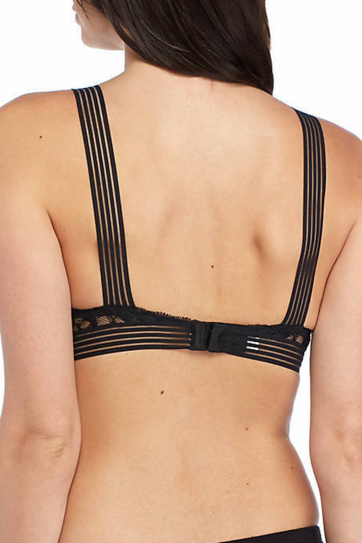Calvin Klein Black Vixen Striped-Strap Lace Bra – CheapUndies