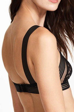 Calvin Klein Black Vixen Striped-Strap Lace Bra thumbnail 4