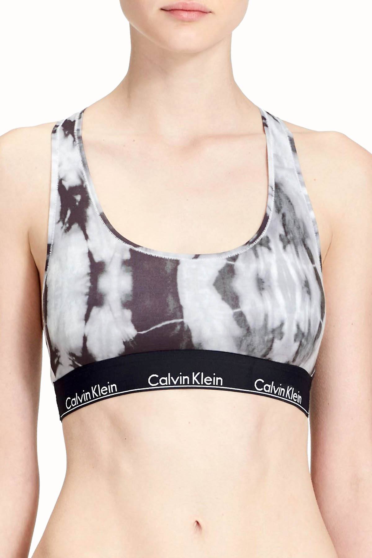 Calvin Klein Bleach-Dye-Print Modern Cotton Bralette