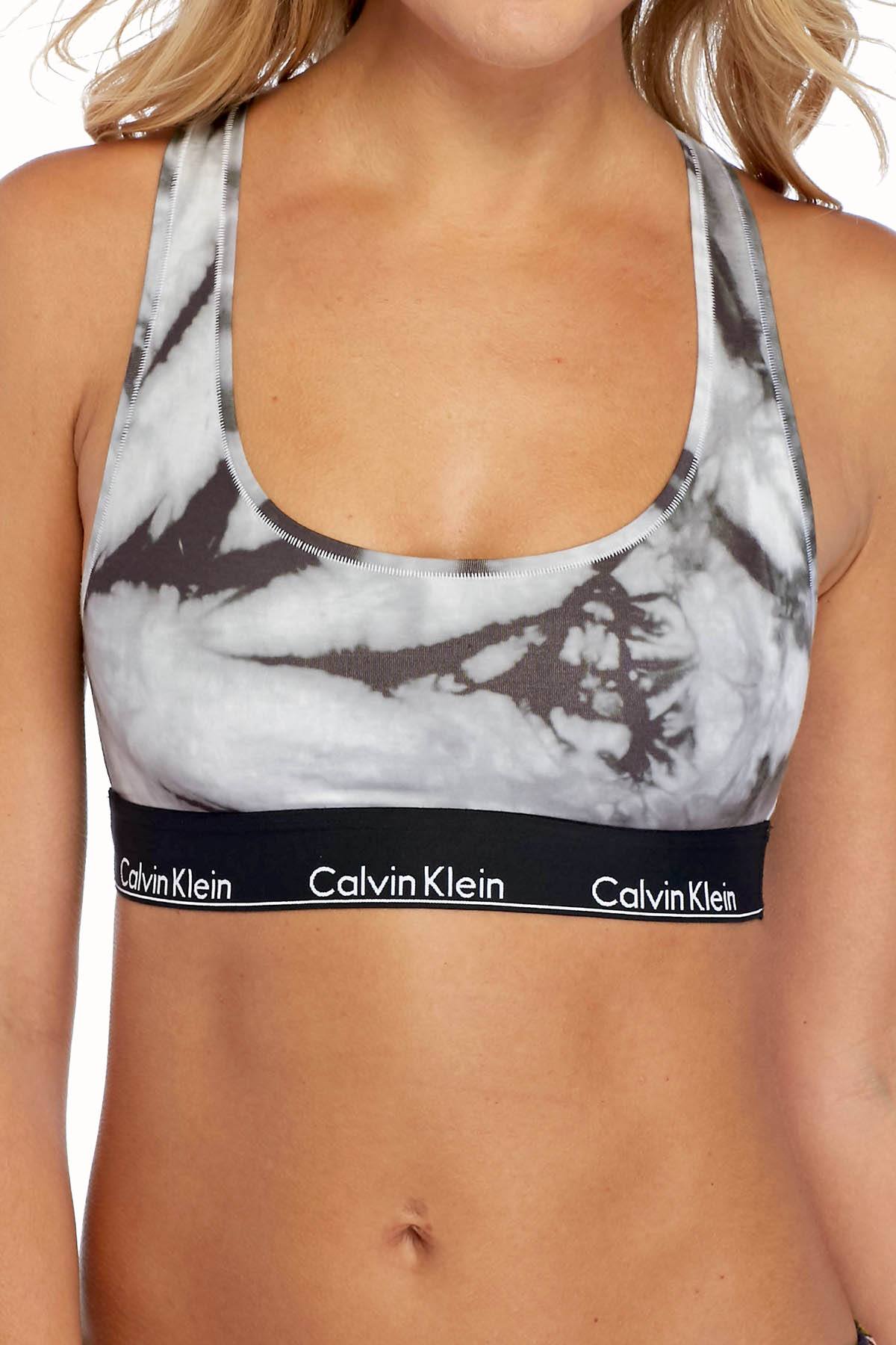 Calvin Klein Bleach-Dye-Print Modern Cotton Bralette