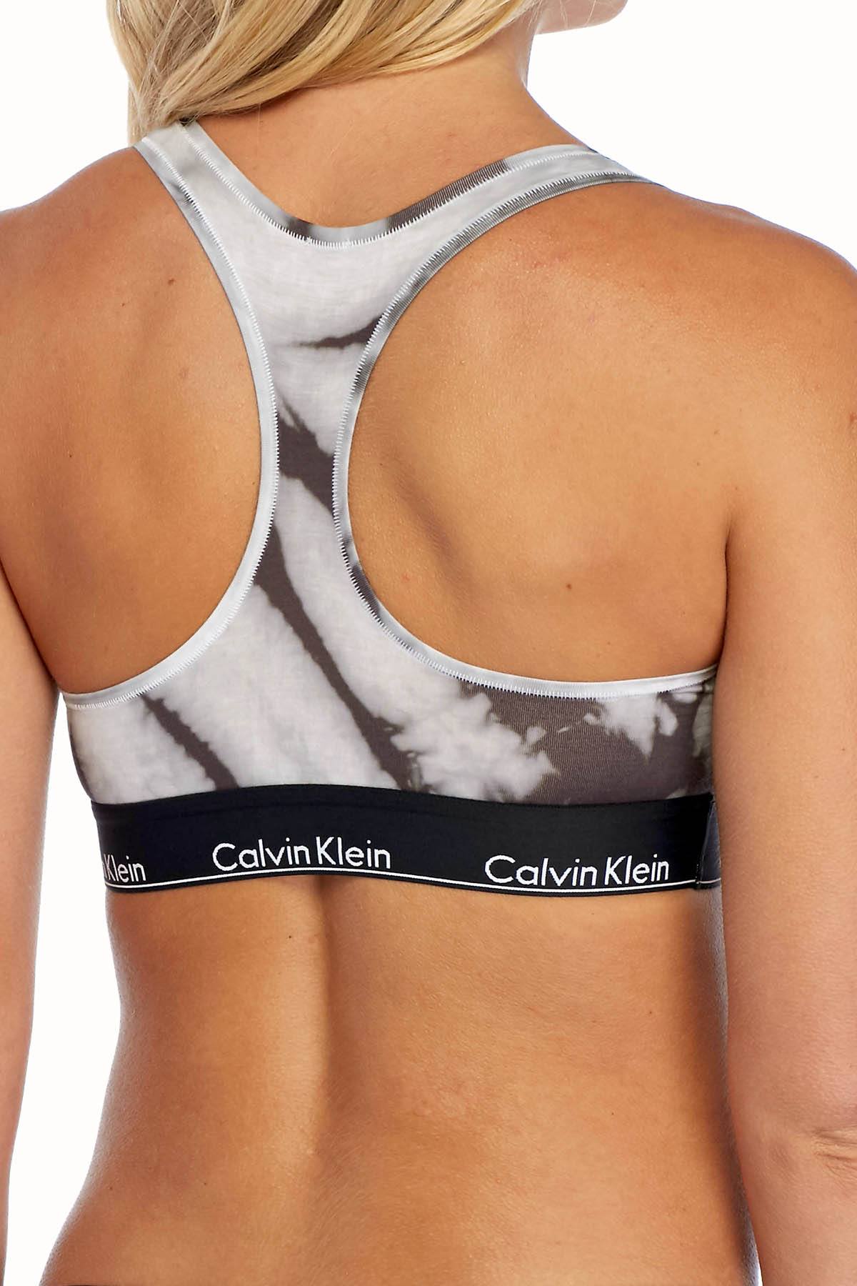 Calvin Klein Bleach-Dye-Print Modern Cotton Bralette