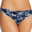 Calvin Klein Blue Floral Print Invisibles Thong
