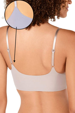 Calvin Klein Blue Granite Invisibles Comfort Lightly Lined Retro Bralette thumbnail 3
