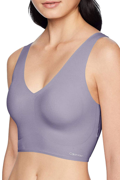 Calvin Klein Blue Granite Invisibles V-Neck Comfort Bralette