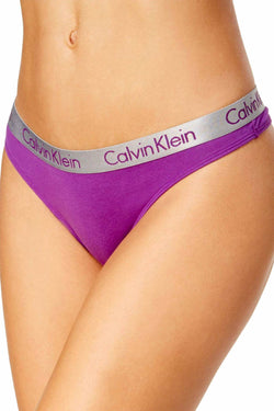 Calvin Klein Bold-Violet Radiant Cotton Thong thumbnail 4