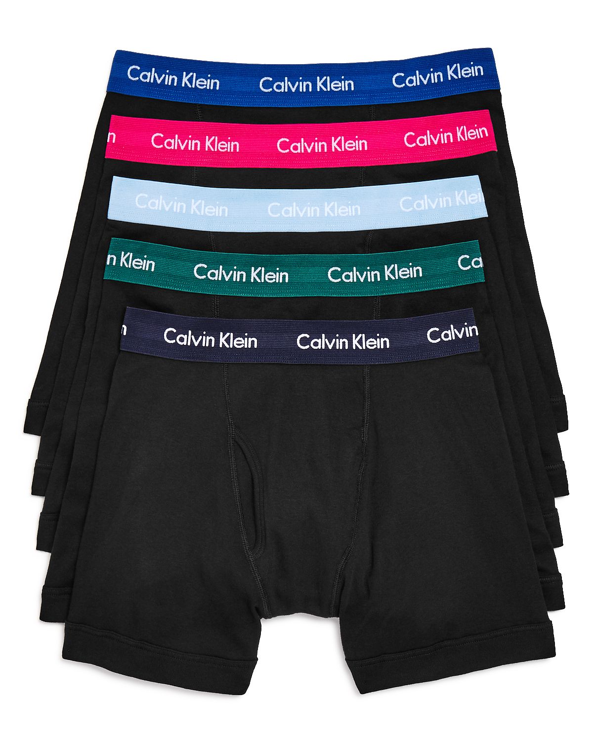 Calvin Klein Boxer Briefs Pack Of 5 Black/Blue/Hunter Green/Magenta/Royal