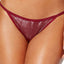 Calvin Klein Brazen-Wine Shimmery Logo-Trimmed String Bikini