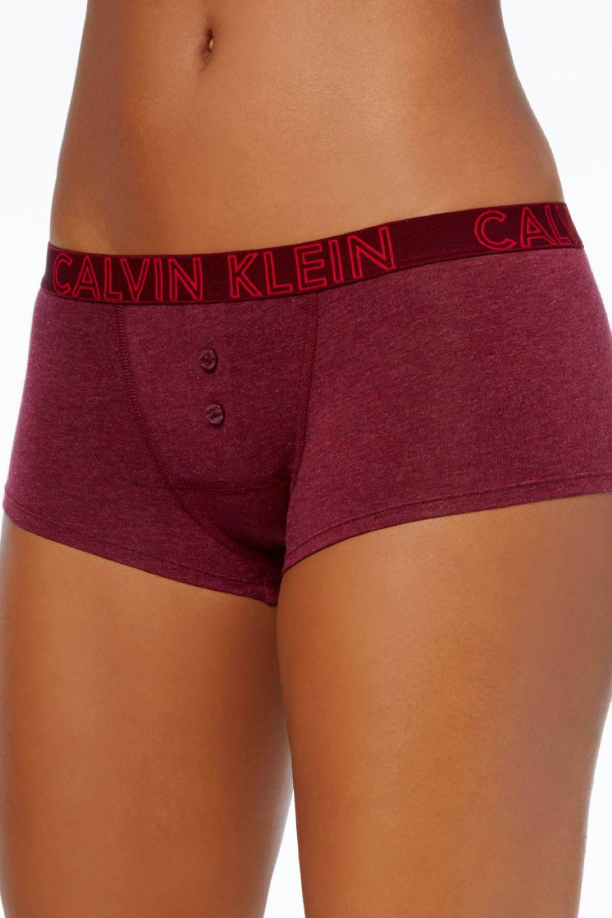 Calvin Klein Brazen-Wine Ultimate Logo-Waist Boyshort