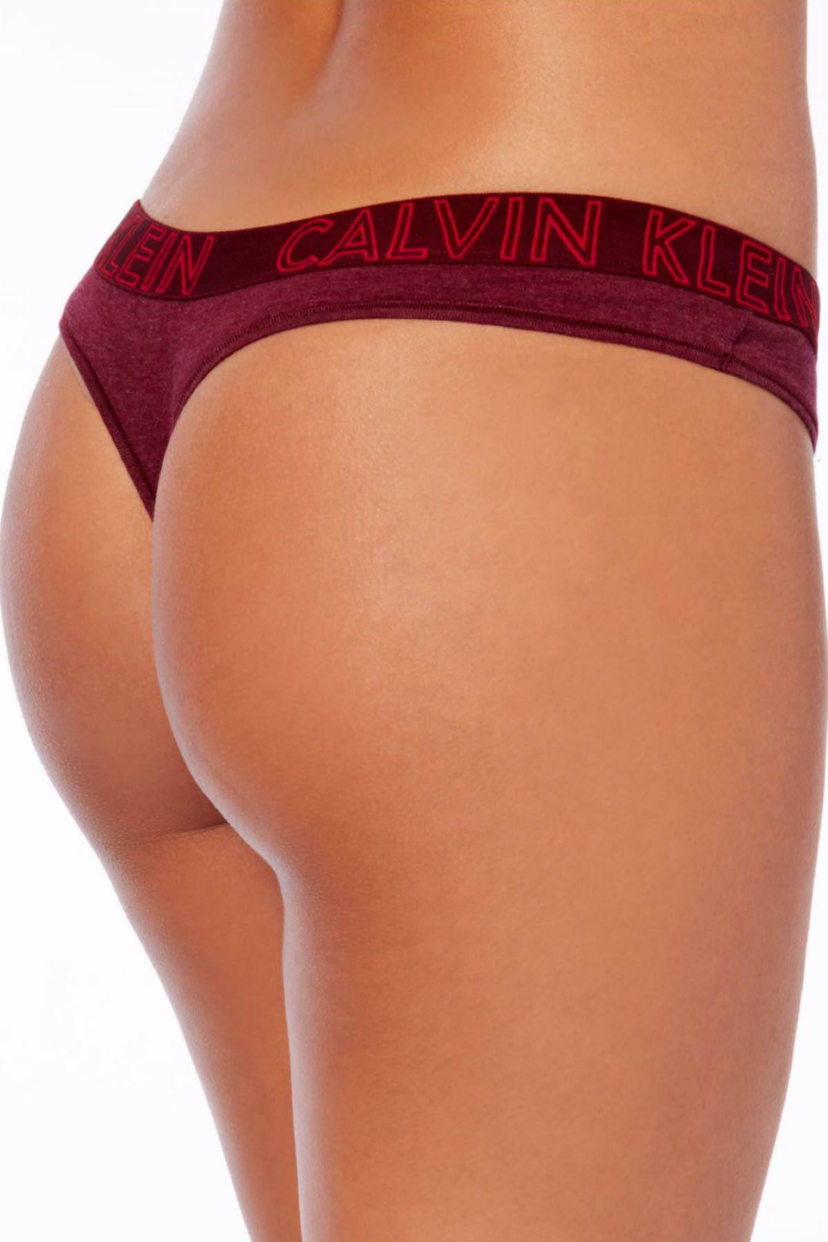 Calvin Klein Brazen-Wine Ultimate Logo-Waist Thong