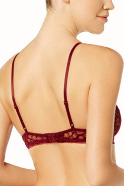 Calvin Klein Brazen-Wine Vixen Molded Lace Bra thumbnail 3