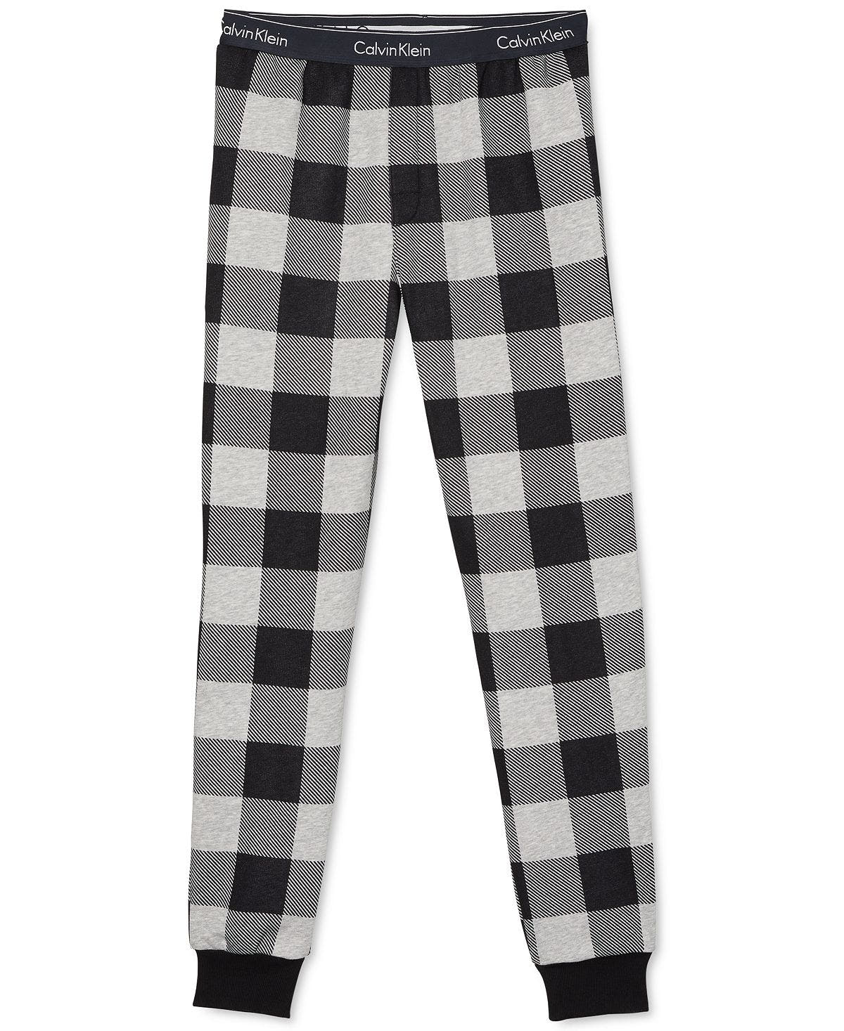 Calvin Klein Buffalo Plaid Joggers Grey Heather Buffalo Check
