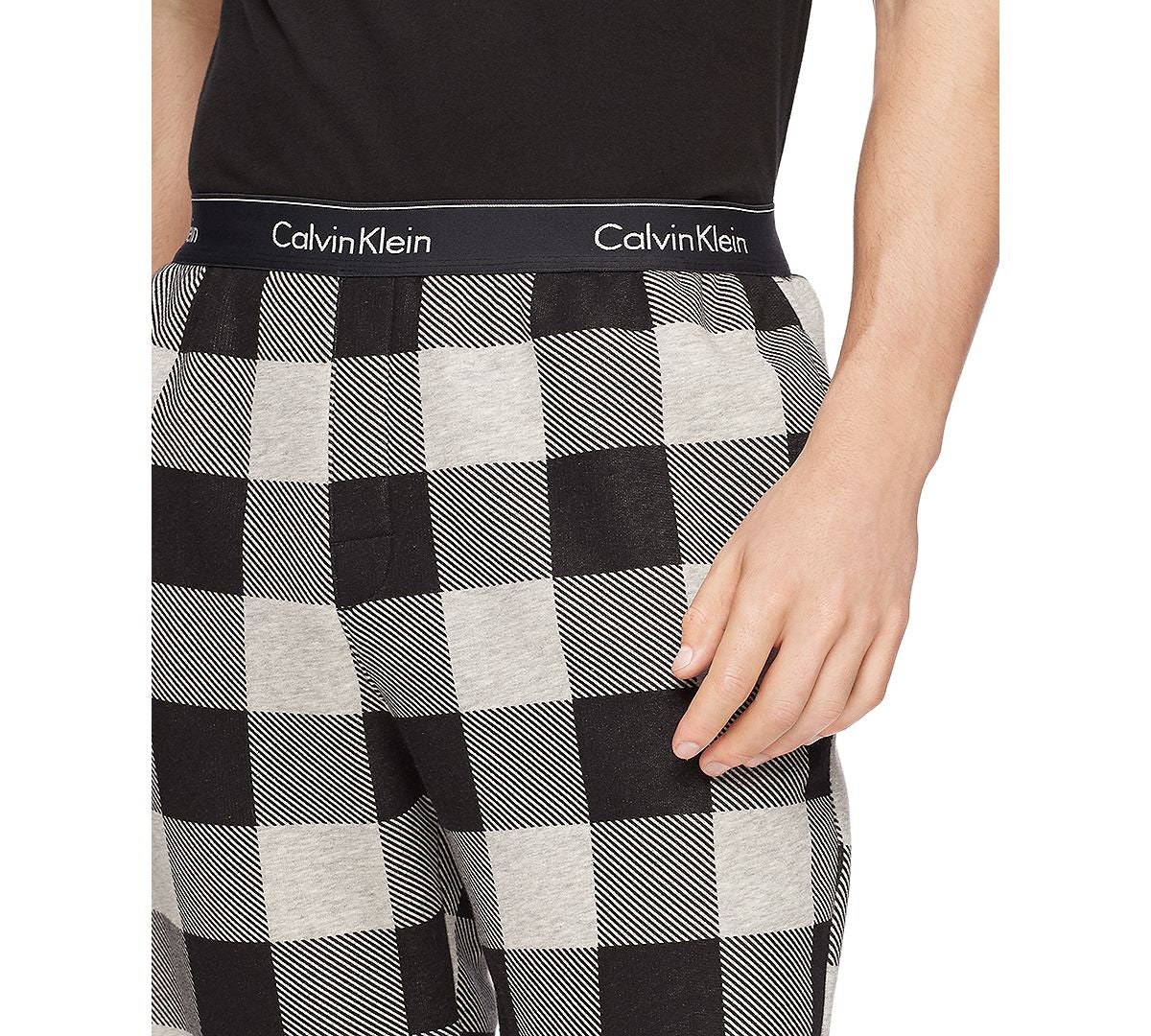 Calvin Klein Buffalo Plaid Joggers Grey Heather Buffalo Check