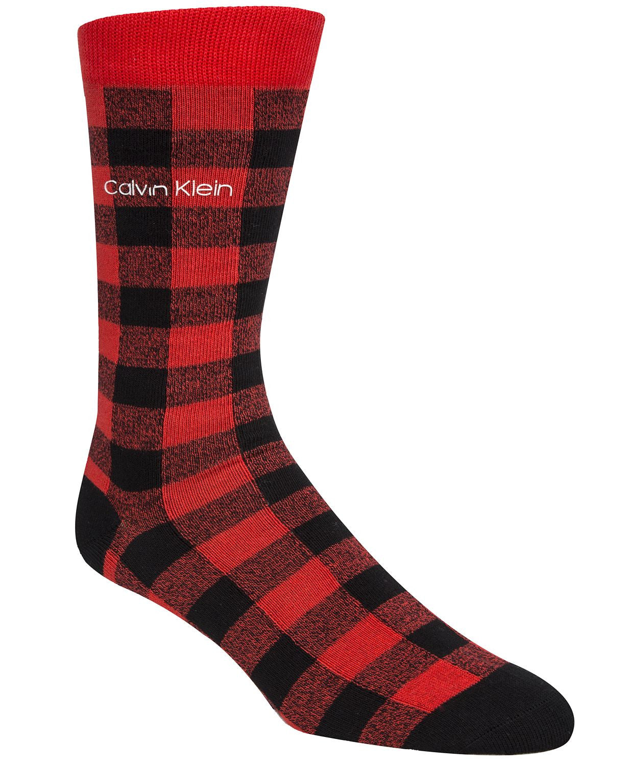 Calvin Klein Buffalo Plaid Socks Flame Scarlet