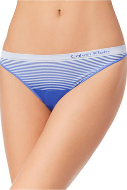Calvin Klein Cerulean-Blue Seamless Illusions Thong thumbnail 1