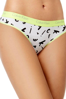 Calvin Klein Chaotic-Logo Printed CK-One Logo Thong thumbnail 3
