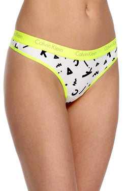 Calvin Klein Chaotic-Logo Printed CK-One Logo Thong thumbnail 2