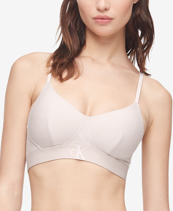 Calvin Klein Ck One Plush Lightly Lined Bralette Barely Pink