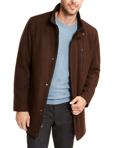 Calvin Klein Classic Wool Overcoat Tobacco thumbnail 1