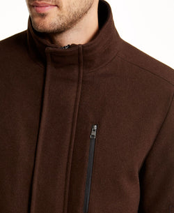 Calvin Klein Classic Wool Overcoat Tobacco thumbnail 4