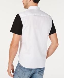 Calvin Klein Colorblocked Twill Camp Shirt Brilliant White thumbnail 3